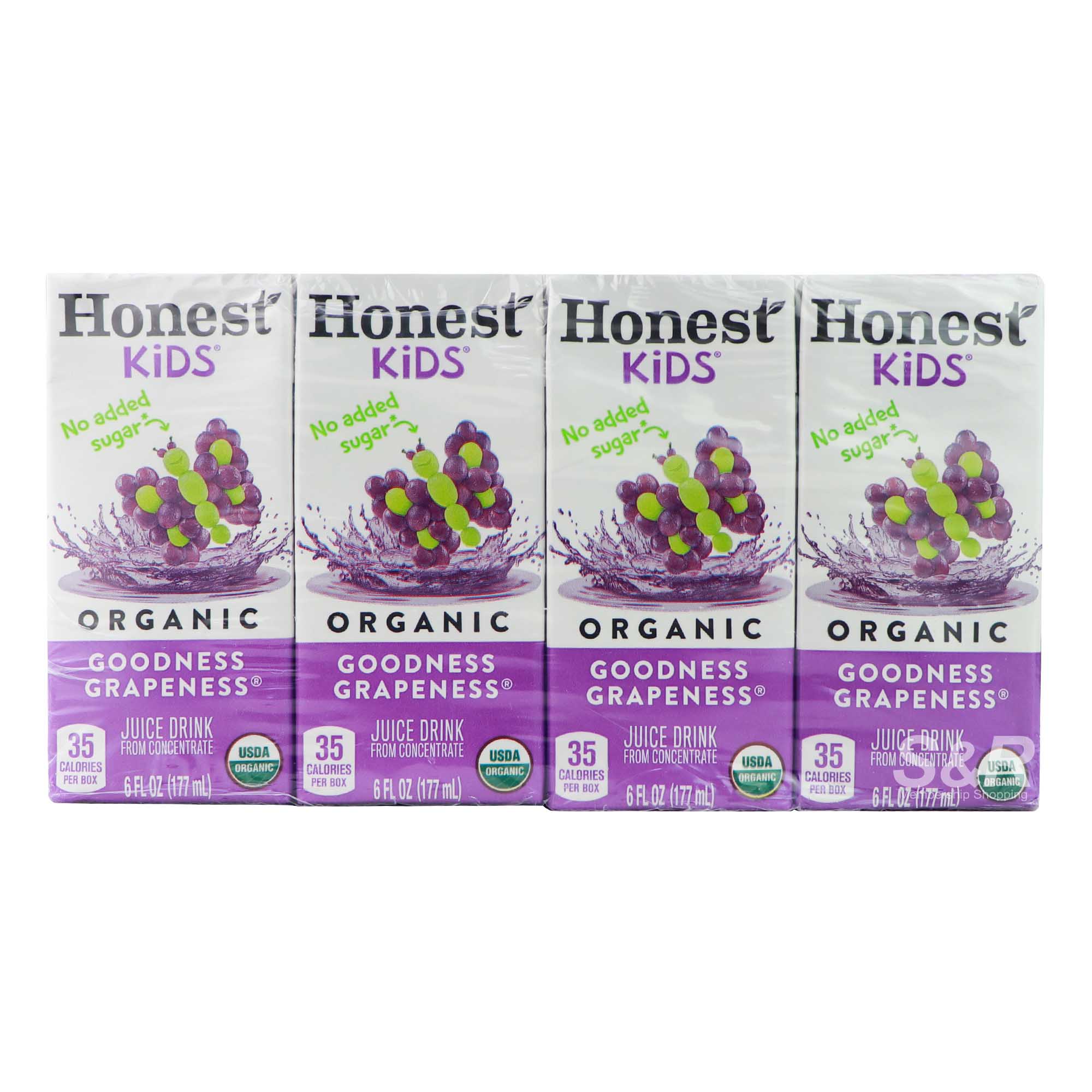 Honest Kids Goodness Grapeness Juice Drink 8 cartons